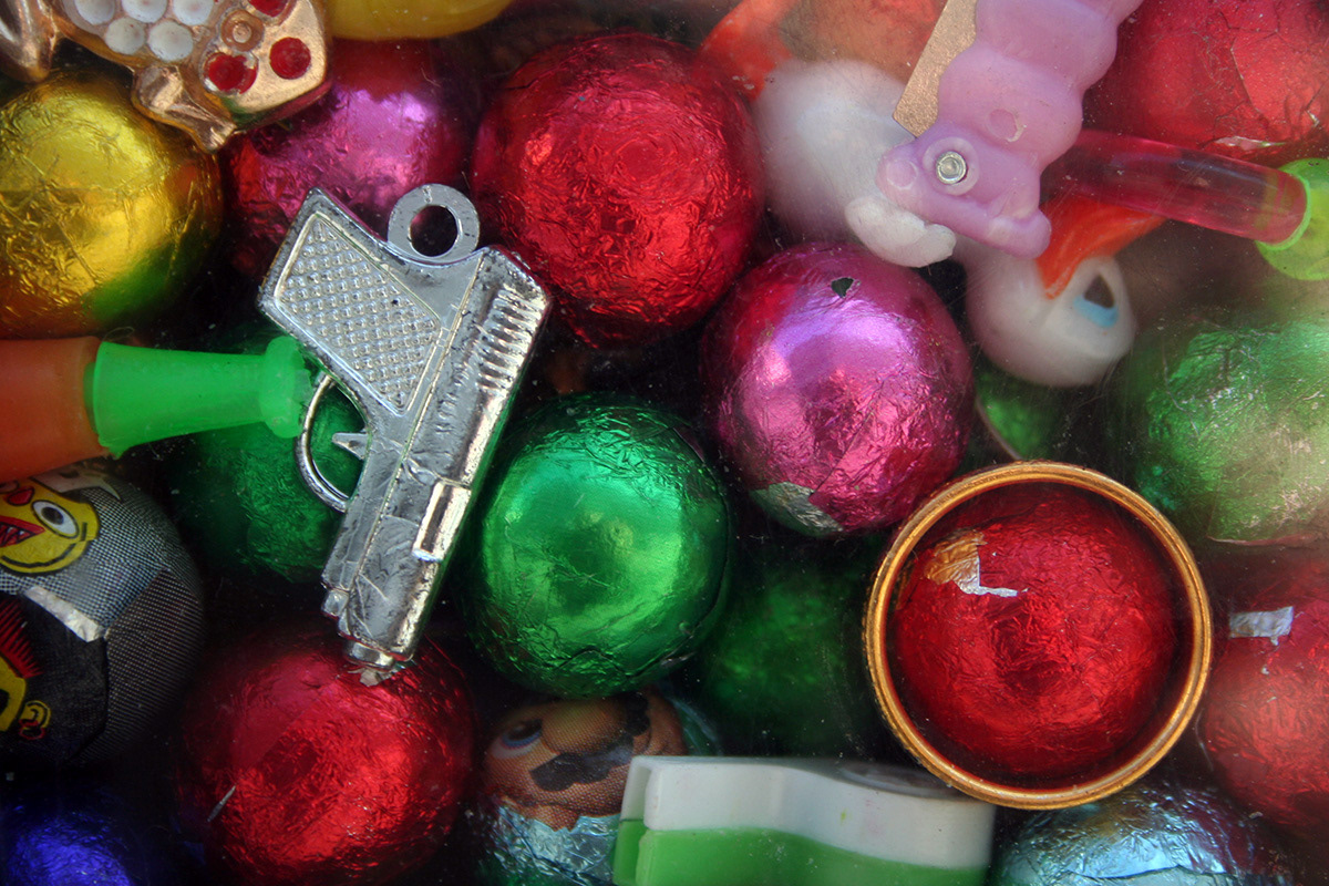 Goodies in a Viennese street vending machine