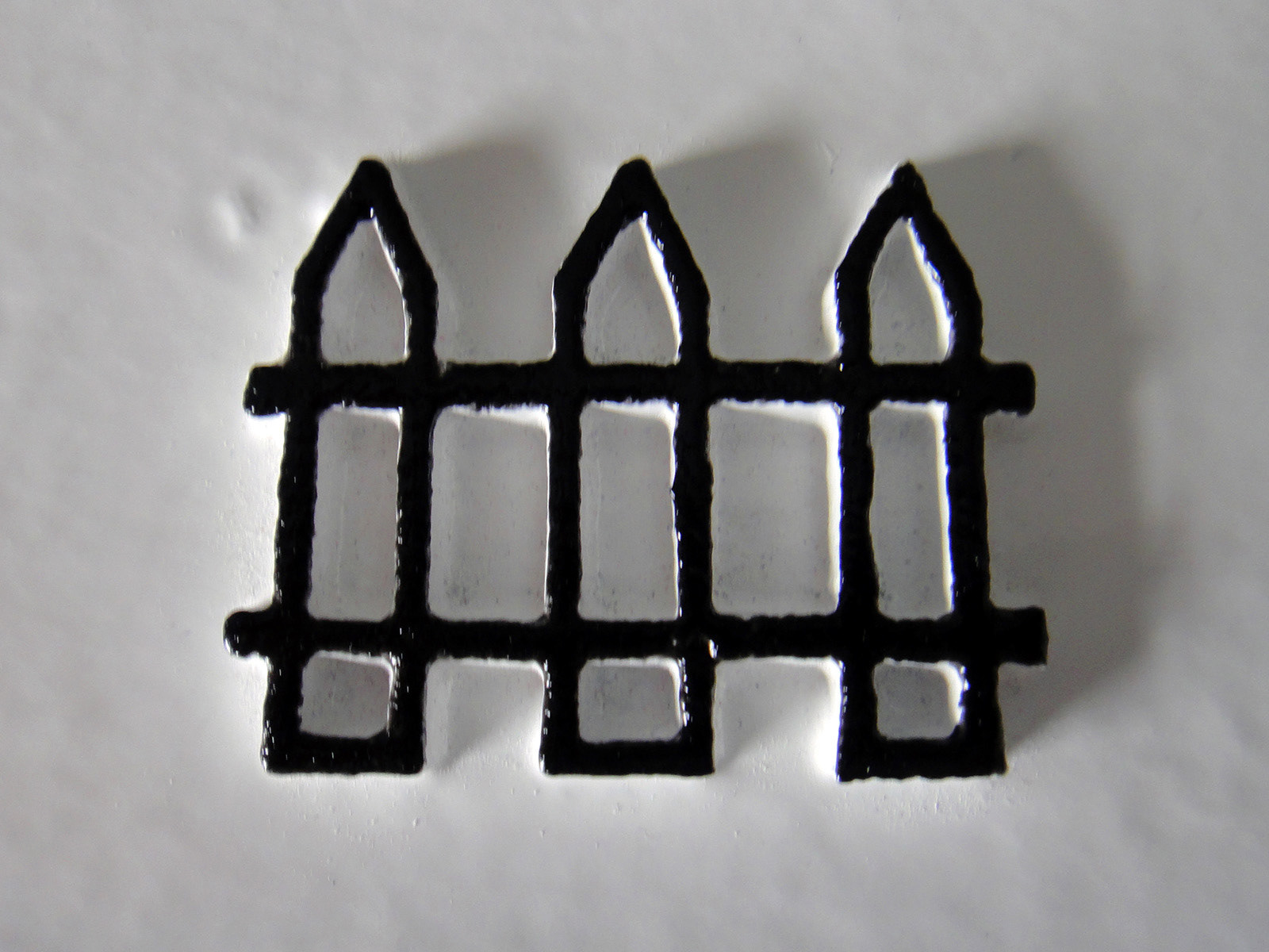 Close-up of a prototype aluminium cast sign