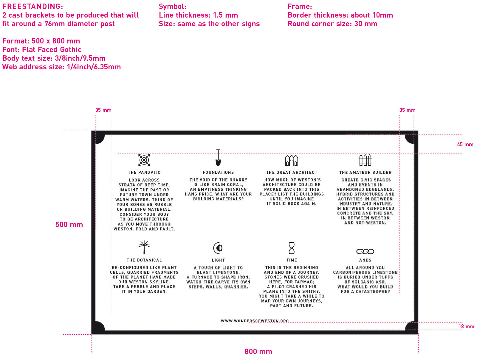 Polimekanos' design for the 'keystone' sign