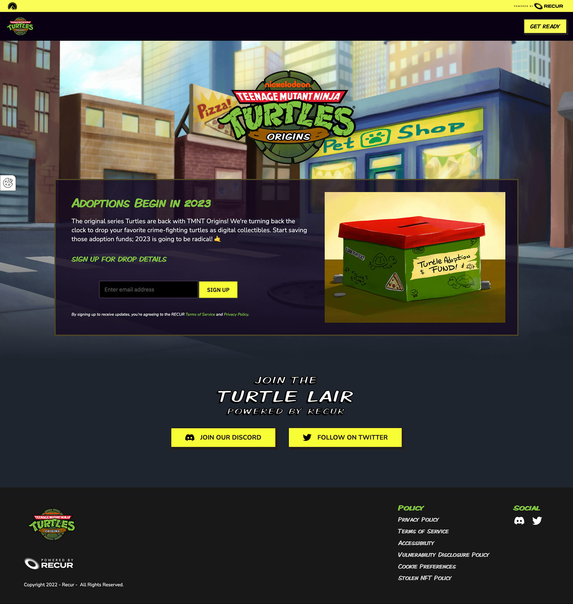 Background and artwork I've done was used for the TMNT Origins website.