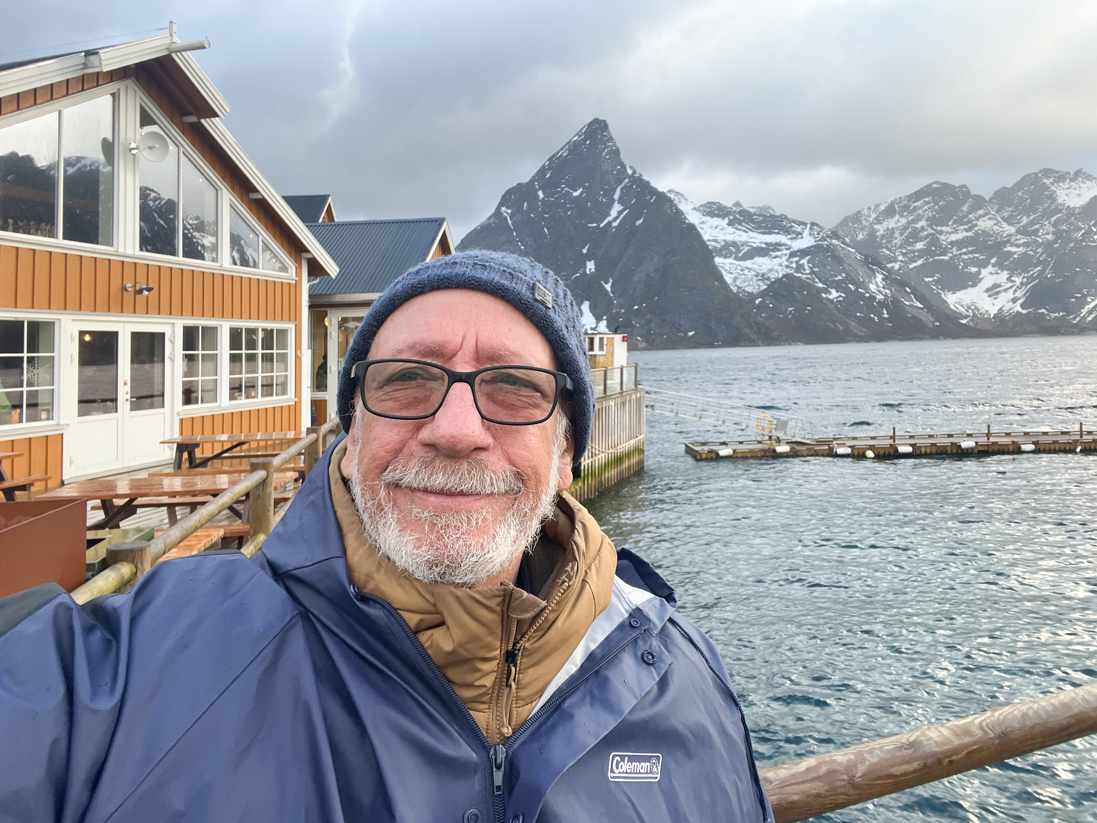 We had to stop at Anita's while in Sakrisøy, and it was packed. The restaurant offered a wonderful seafood menu, as well as sausages and gifts to take home. I ordered a delicious open-faced shrimp sandwich and bought a whale sausage to take home.
