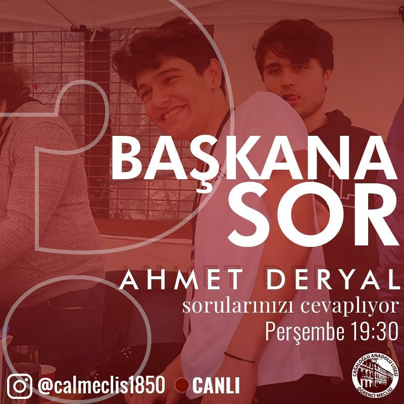 Promo post for Başkana Sor (Ask the President) - Student Council