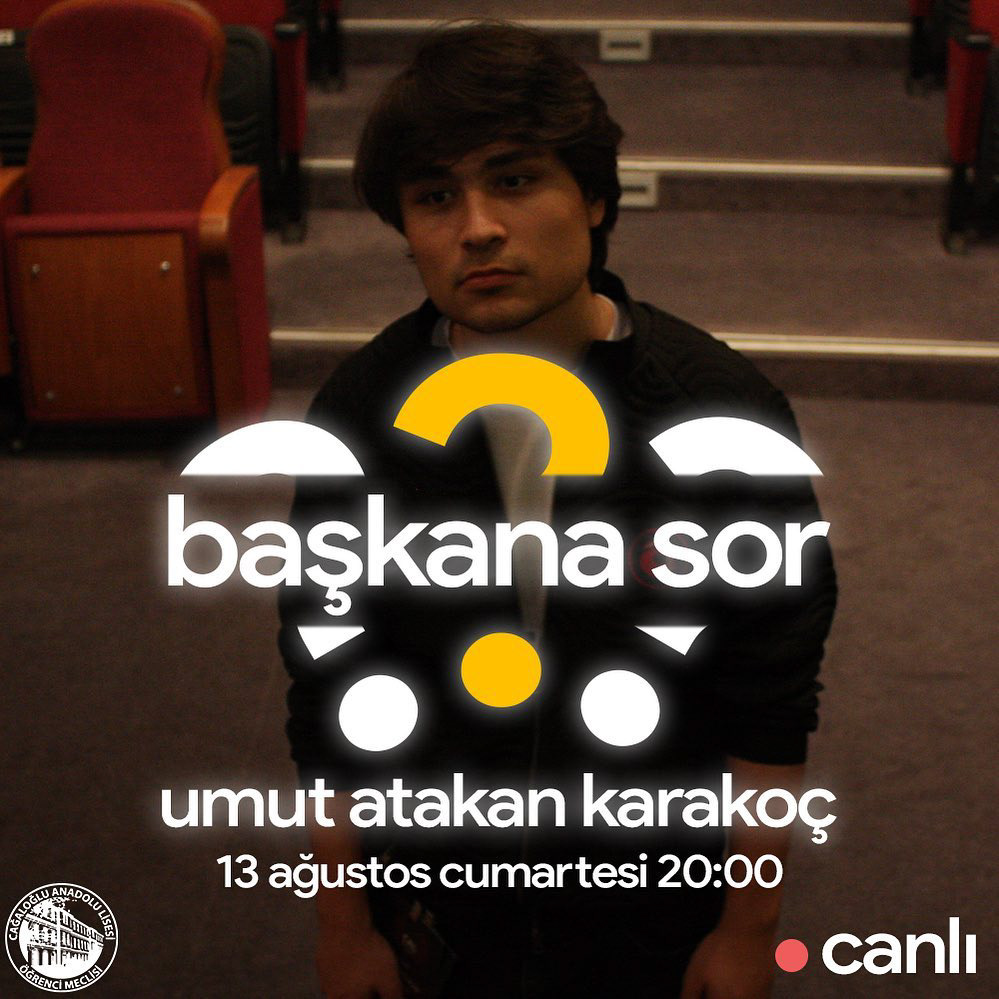 Promo post for Başkana Sor (Ask the President) - Student Council