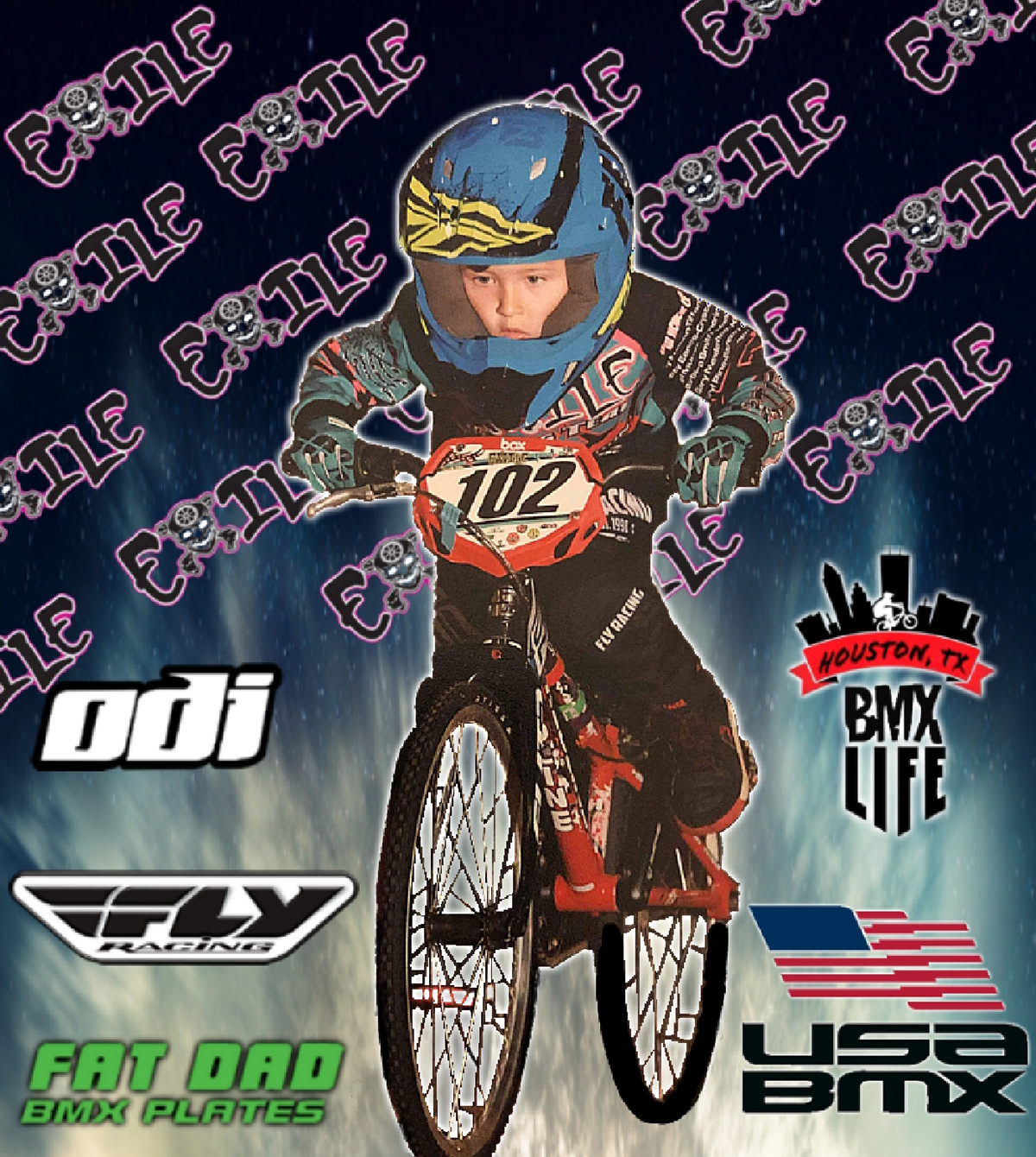 Team Exile / Black Crown USA BMX vaungie