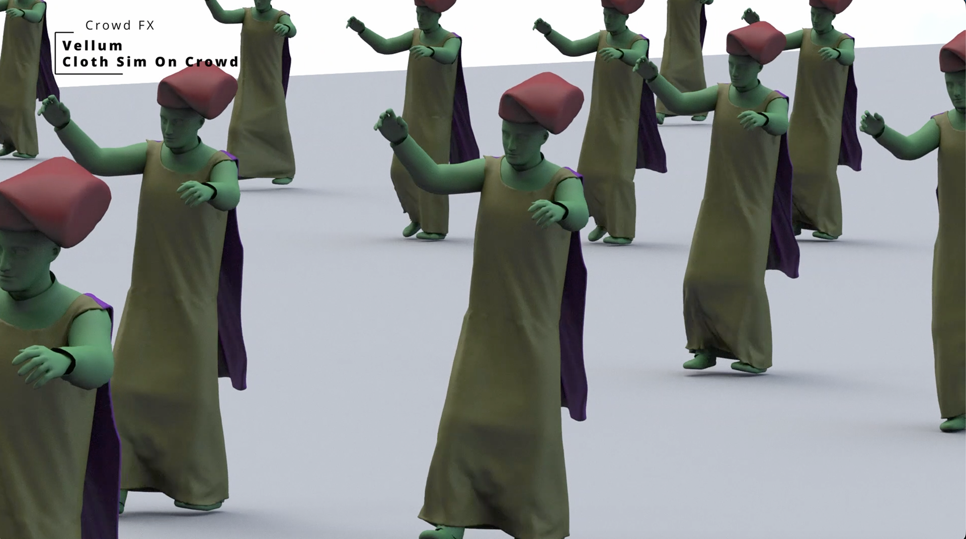 Cloth Sim On Crowd