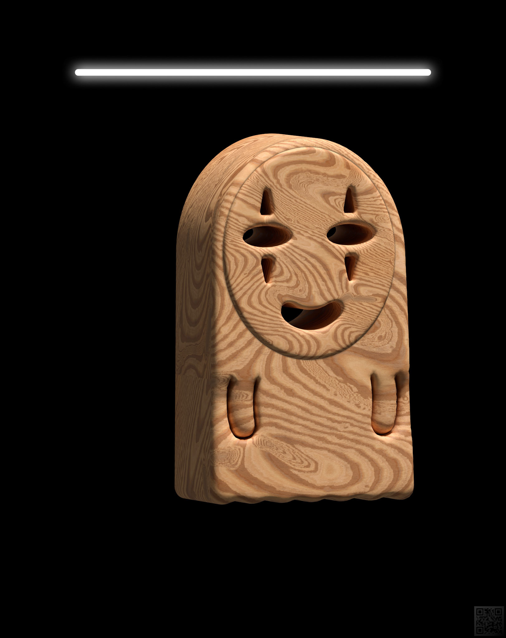 Varnished Larch Wood Muse of Comedy