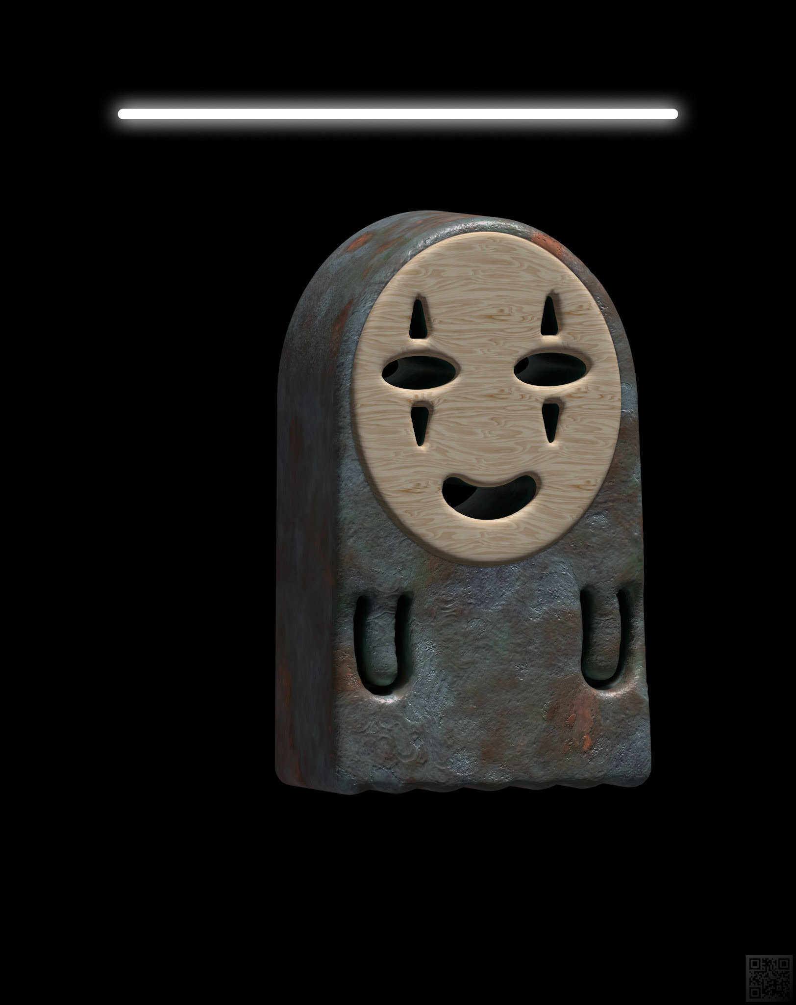 Bronze Patina & Plywood Muse of Comedy