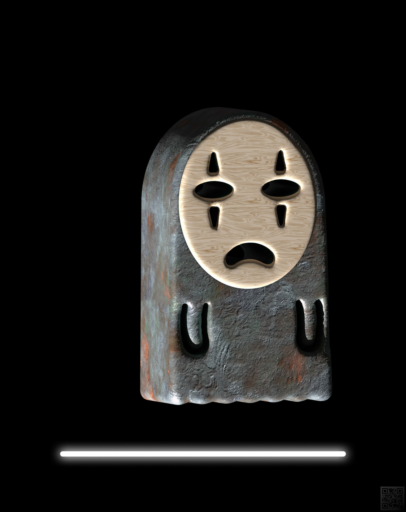 Bronze Patina & Plywood Muse of Tragedy