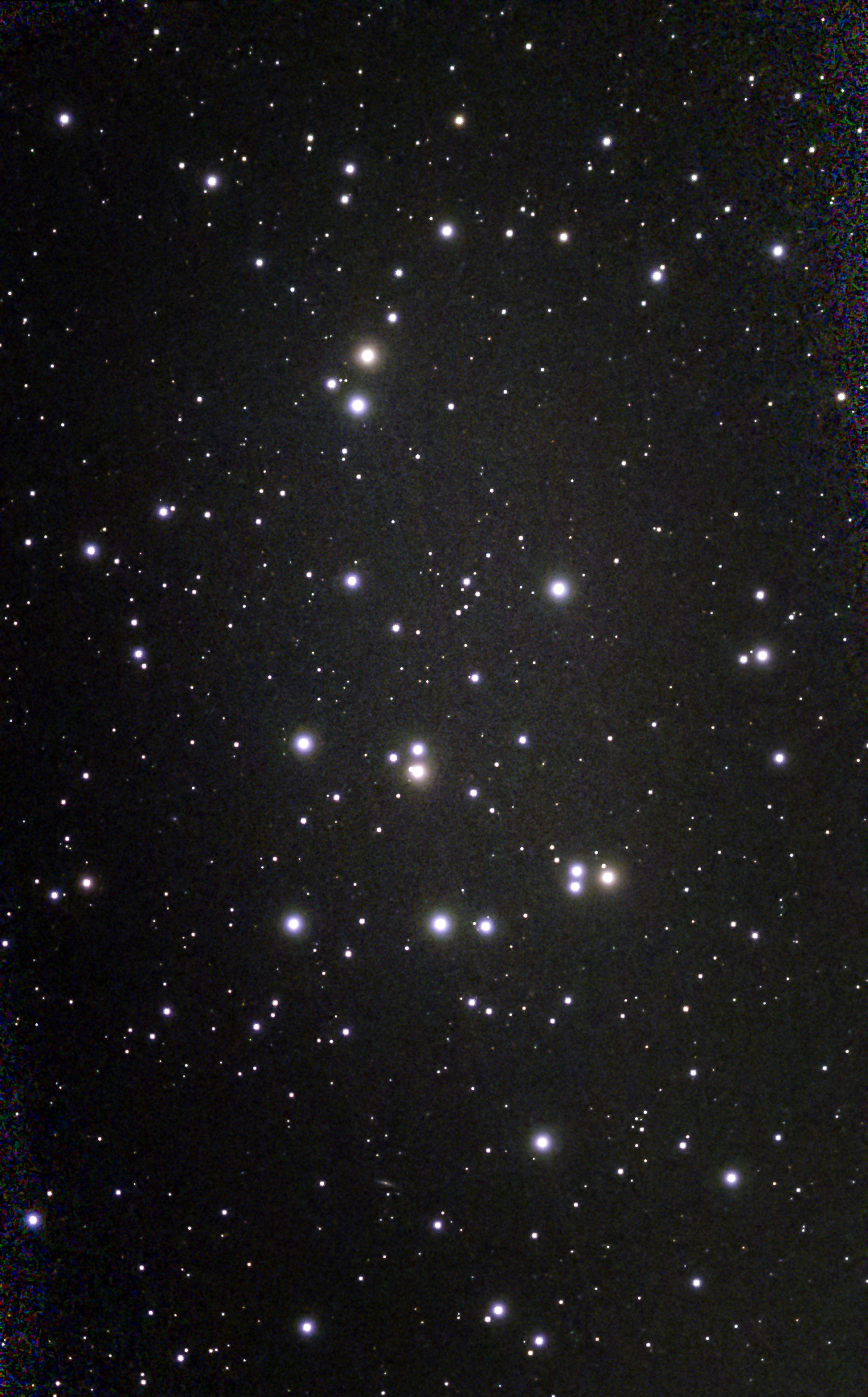 Beehive Cluster (M44) 30 minutes stacked under light cloud cover—still came through nicely. Little River, SC | Seestar S50 | 03.21.2026