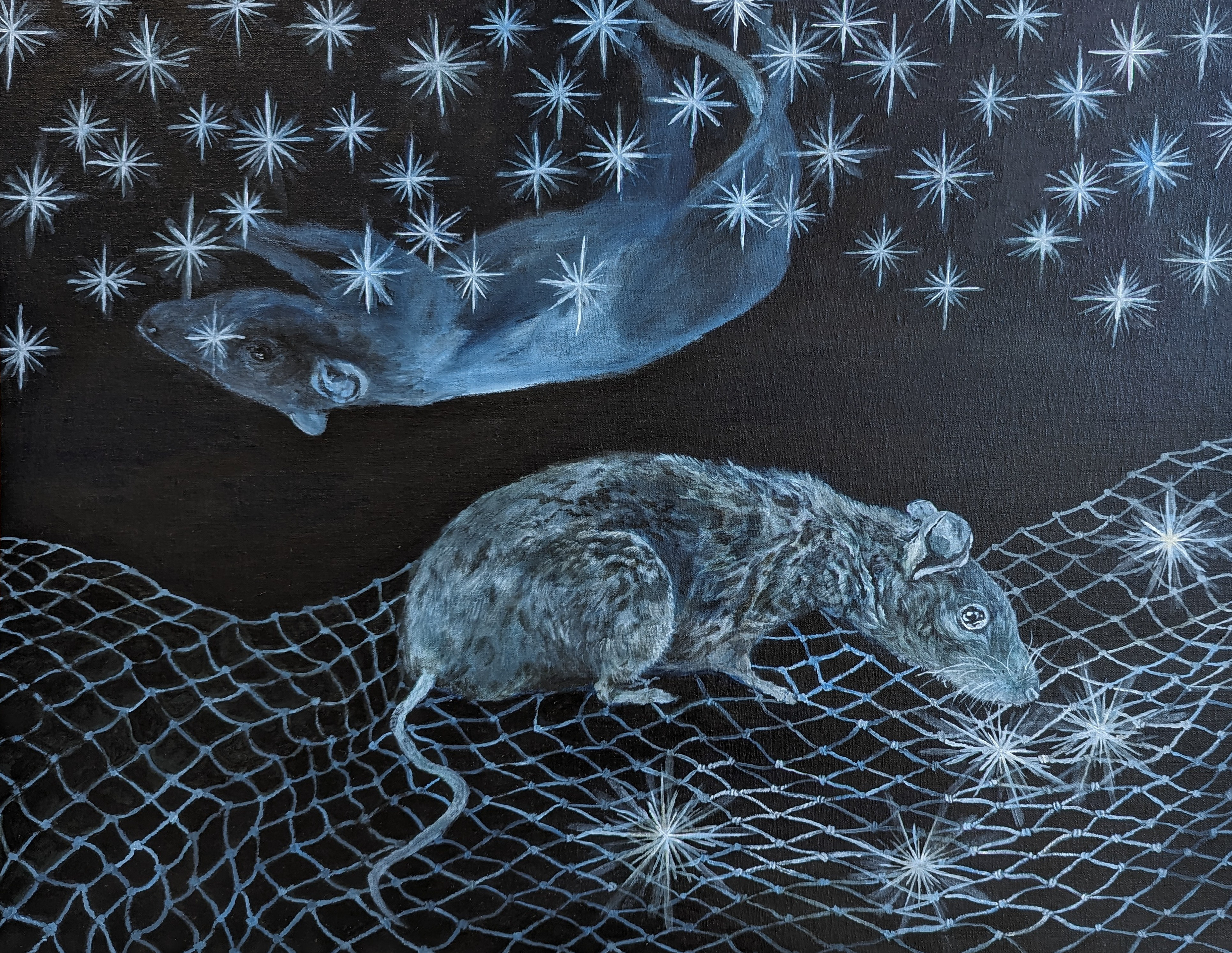 Ghosts (Rat 鼠), Acrylic, 2023