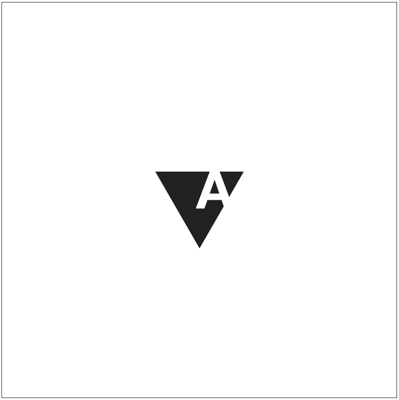 Combine one closed in counterform glyph with a geometric shape