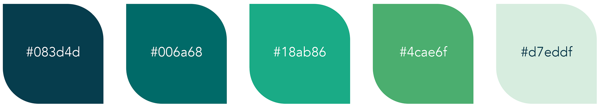 Colors utilized in the primary app screens