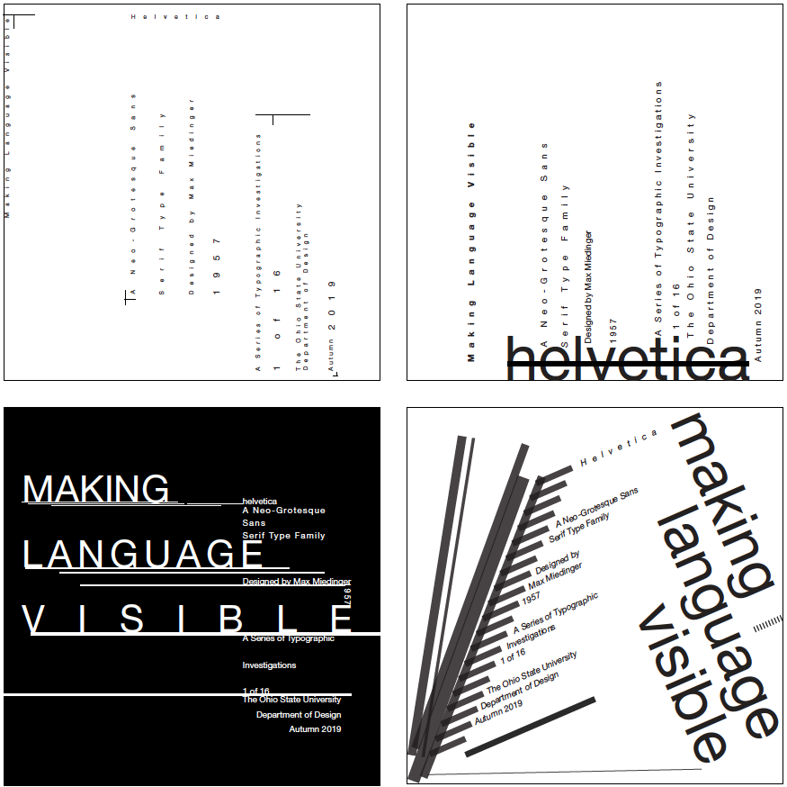 Two Sizes. Two Weights. Two Versions. Rules. Horizontal & Orthogonal. Grey Values.