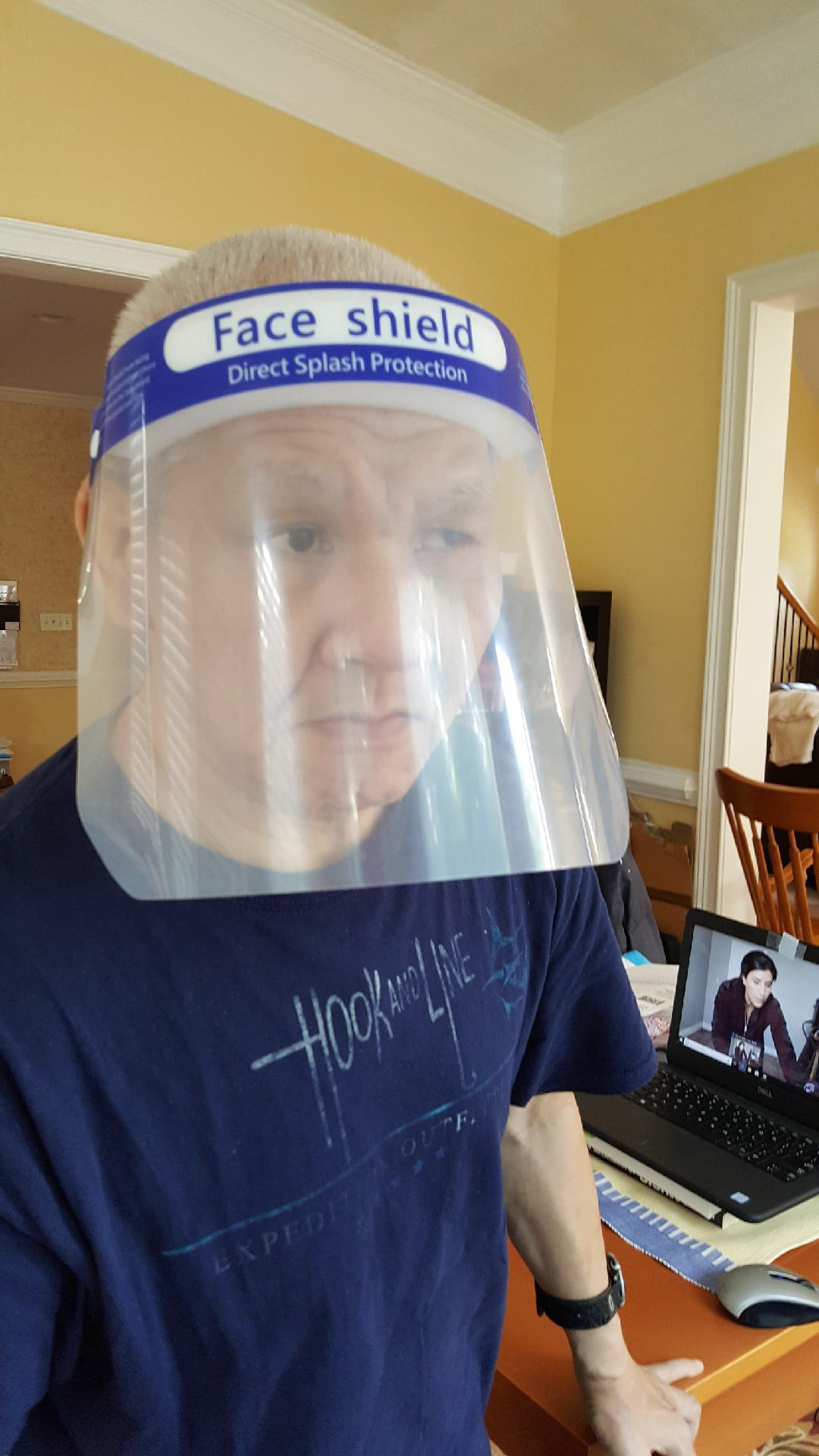 Hiep with a face shield