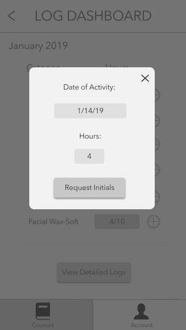 New Screen 2: Changed Button to “Request Initials”