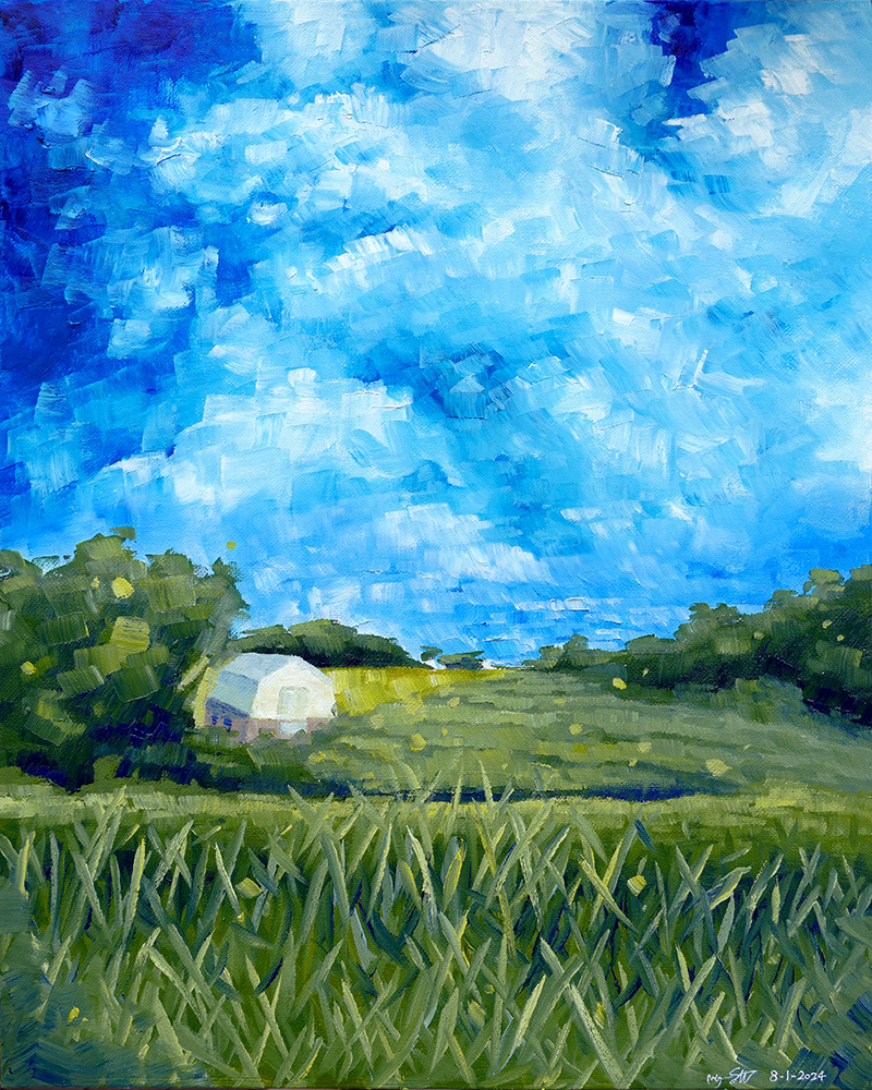 'Rolling Hills' (2024) 16x20in. Oil on Canvas Board