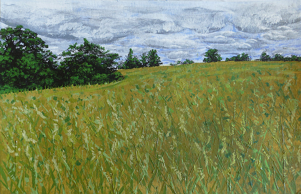 'Appalachian Homescape' (2022) 5.5x8.5in. Acrylic on Paper
