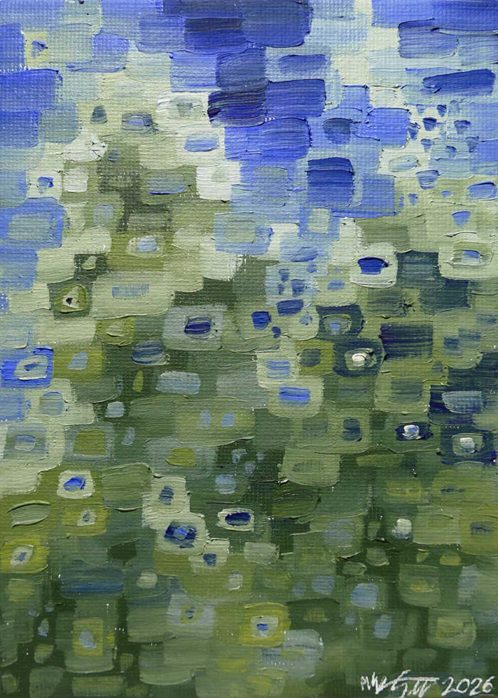 'Treeline 1' (2026) 5x7in. Oil on Canvas Board