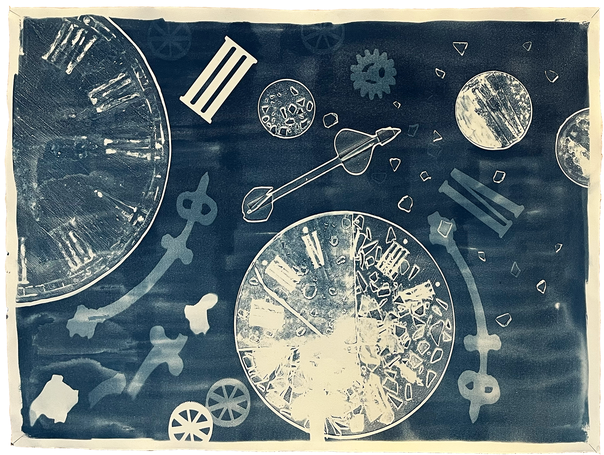 cyanotype made with the experiments