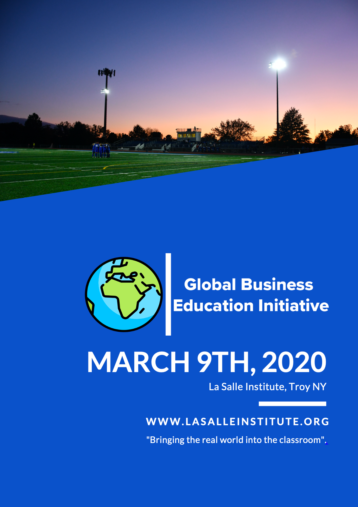 Nine businesses from around the world came to La Salle to talk and collaborate with students on a myriad of topics. It was a great day and demonstrates what can happen when you work with high school students and provide them with real-world opportunities. This was the media guide I created for this event