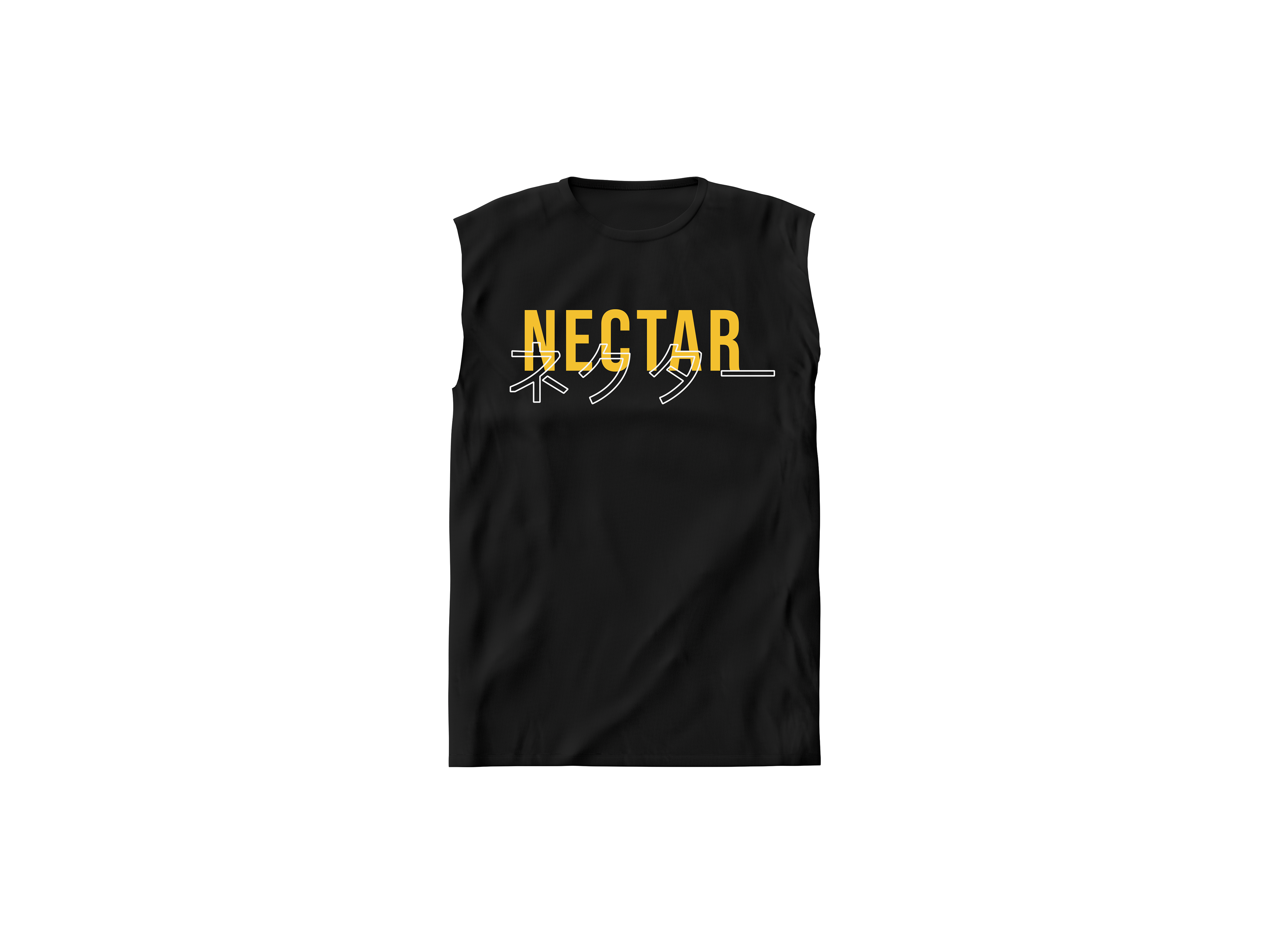 Muscle Shirt Design - Black and Yellow