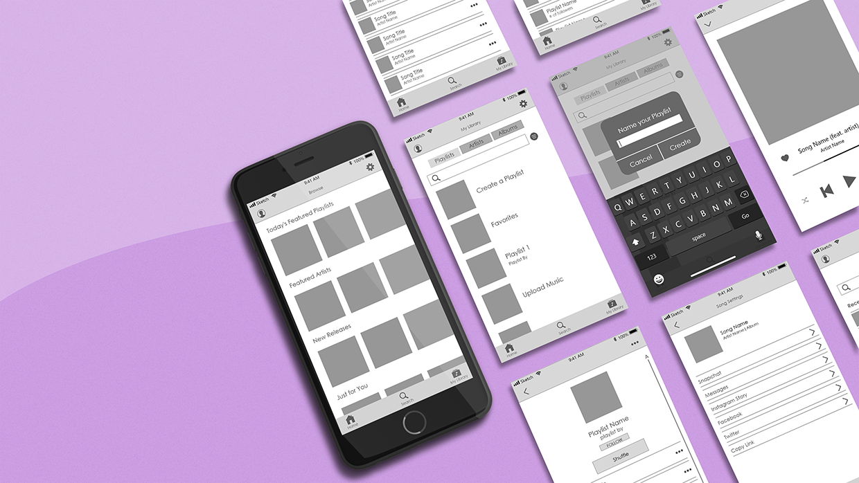 Low Fidelity Screens