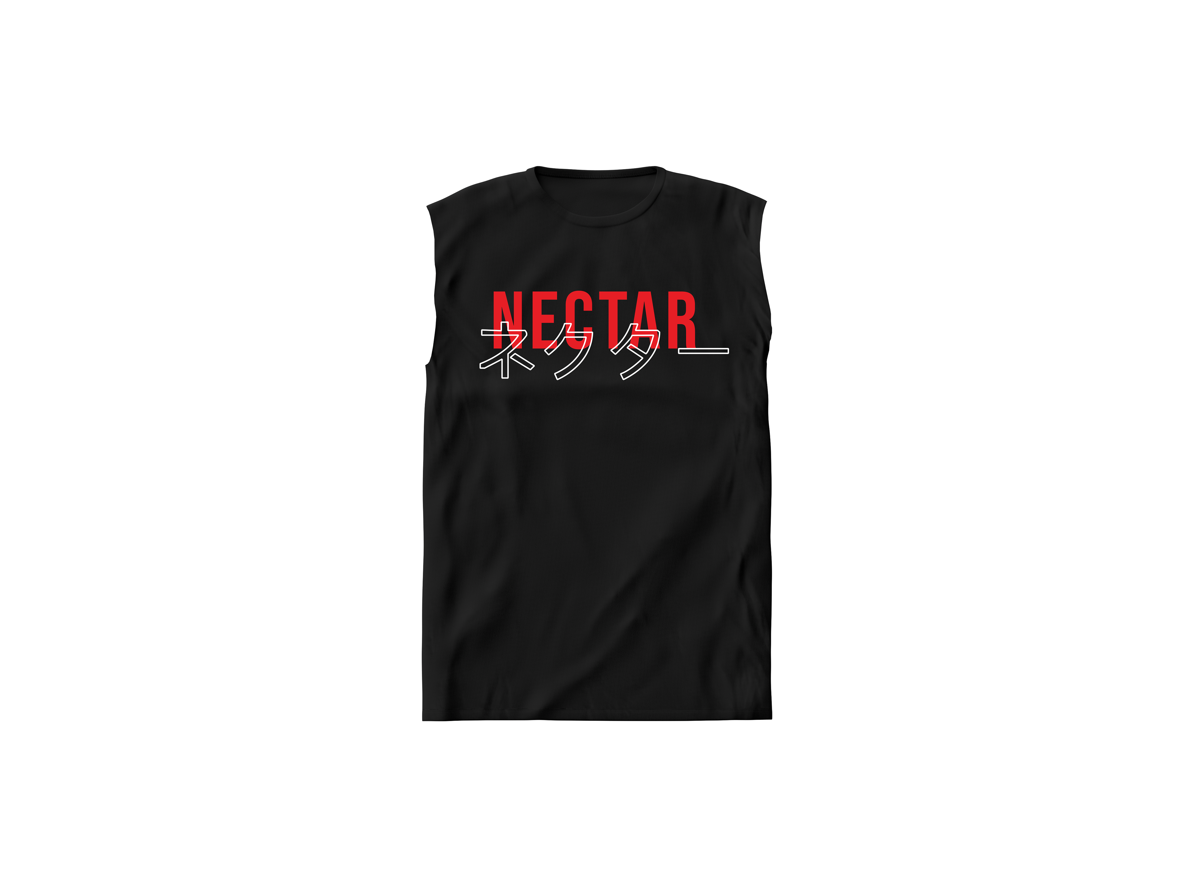 Muscle Shirt Design - Black and Red