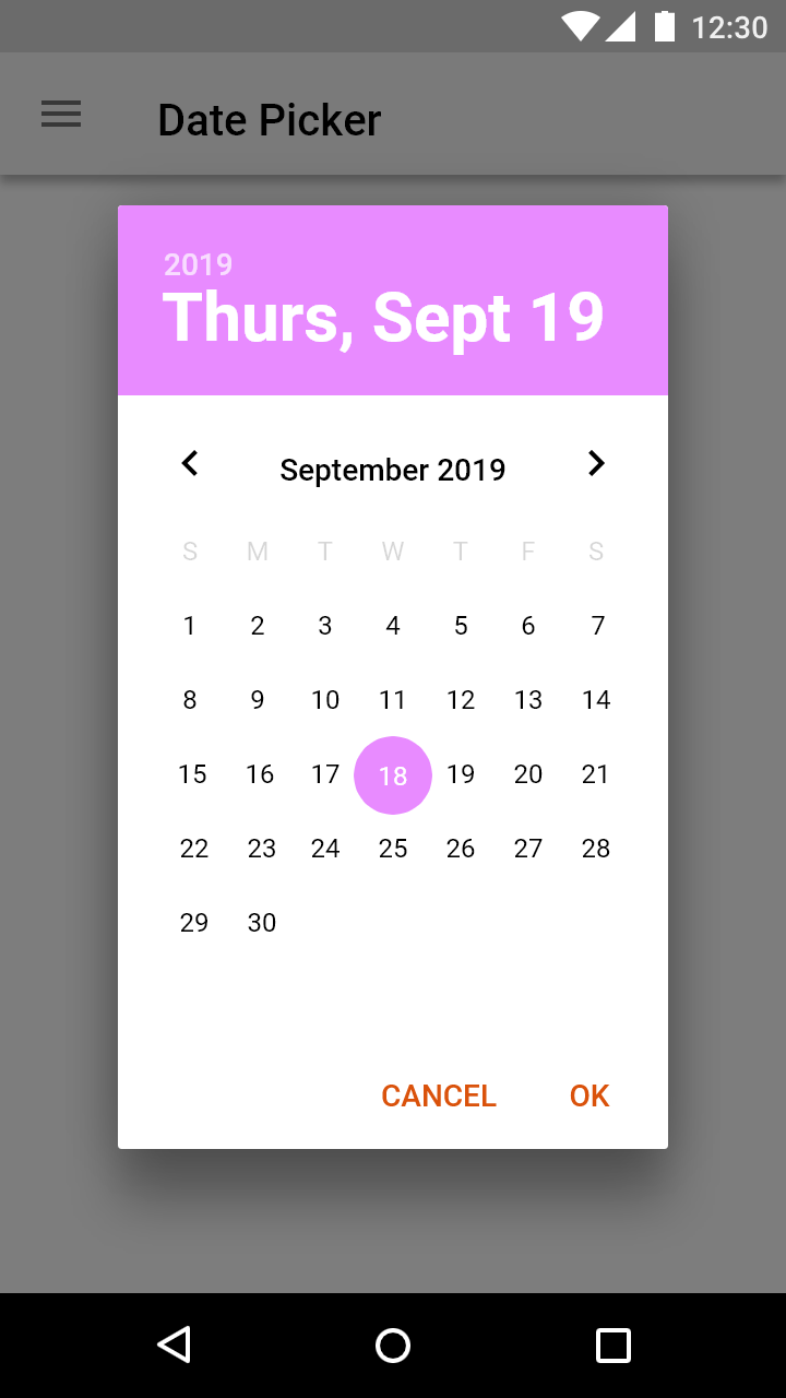 Date Picker (Android)