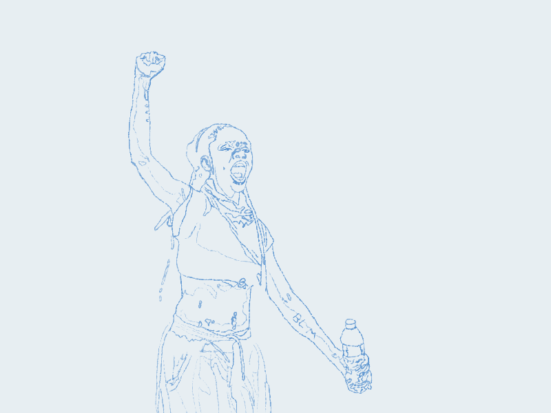 Line art of main subject