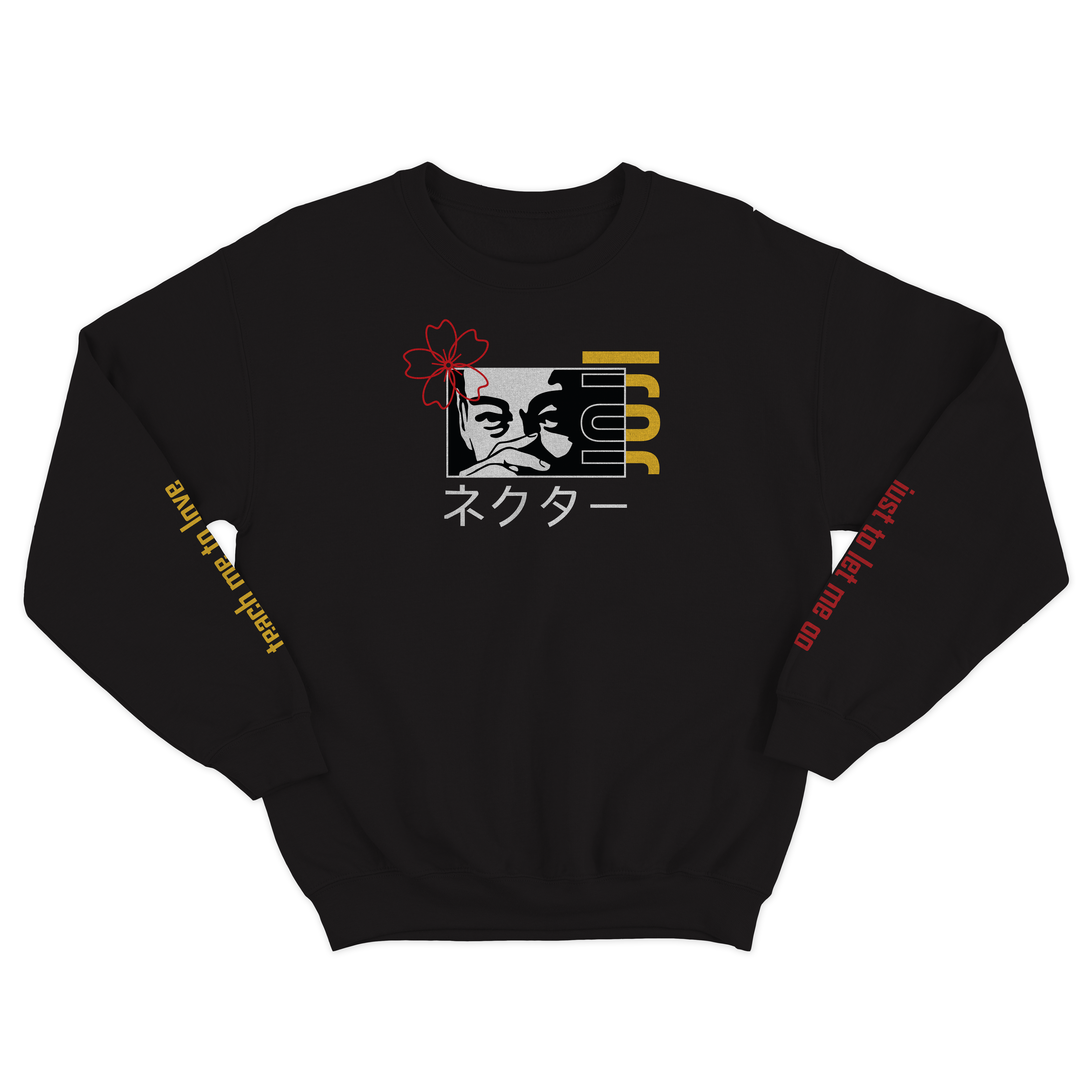 Crew Neck Sweatshirt Design - Black Front