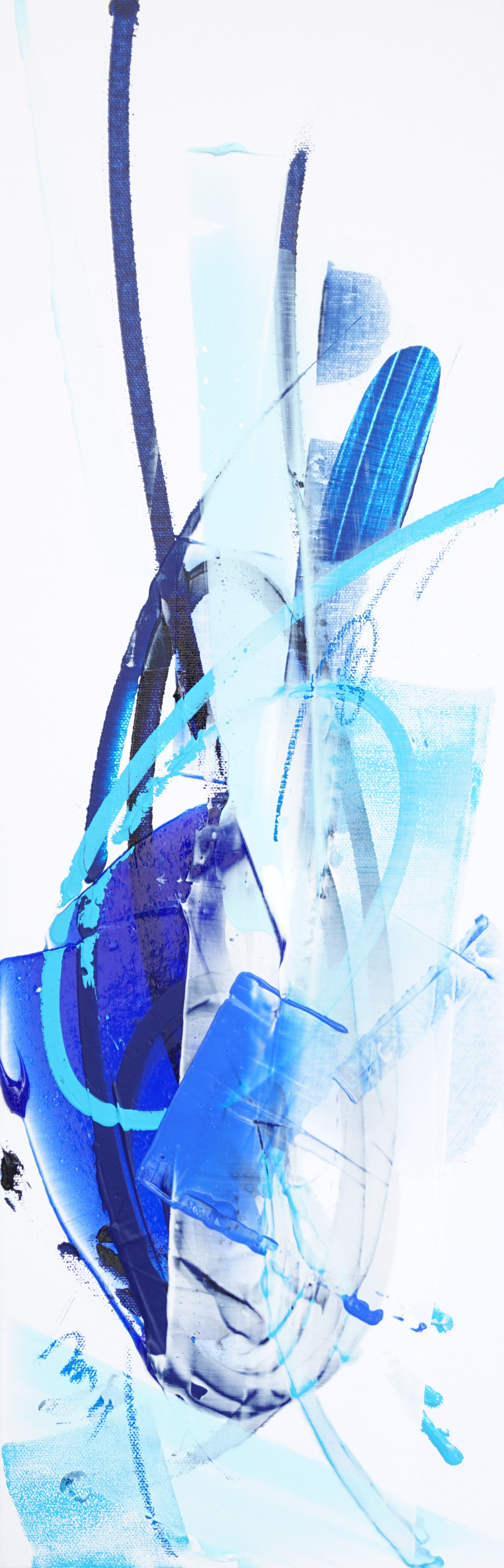 「move on 02」/ 600×200mm Acrylic paint , Medium , Oil pastel , Canvas (2022)