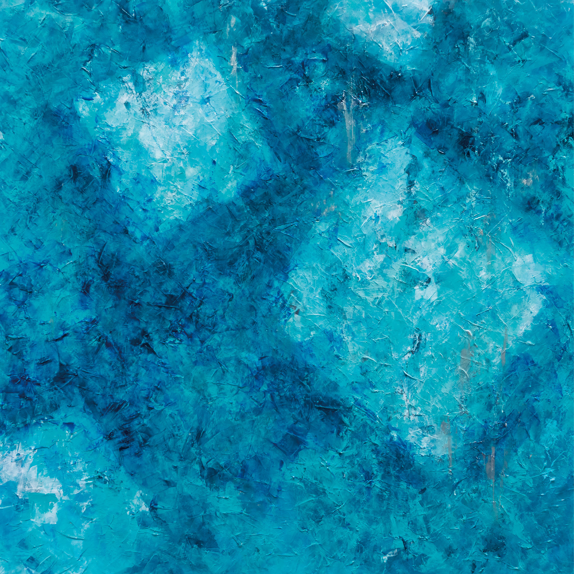 「SODA BLUE 03」/ 1167×1167mm Acrylic paint , Medium , Canvas (2017)