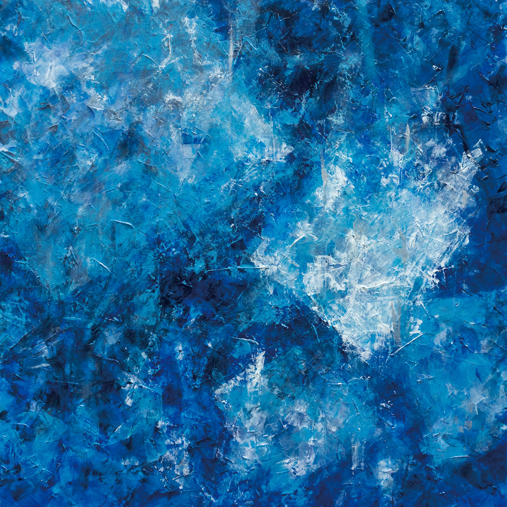 「SODA BLUE 02」/ 1167×1167mm Acrylic paint , Medium , Canvas (2017)