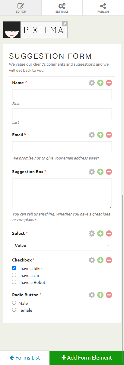 Phone - Create Form
