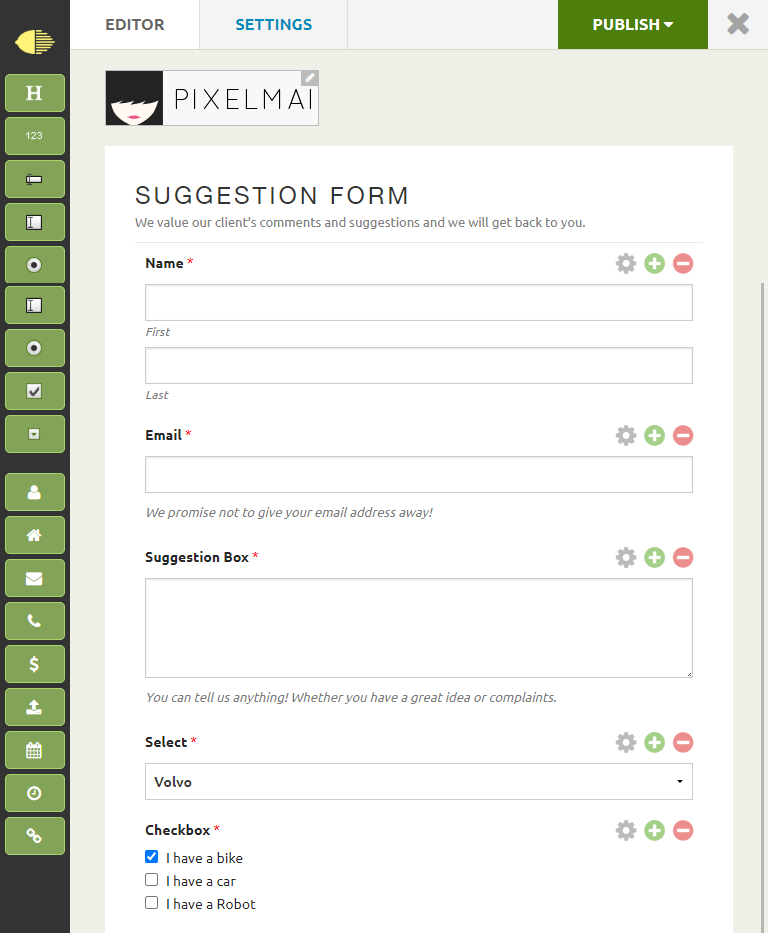 Tablet - Create Form View