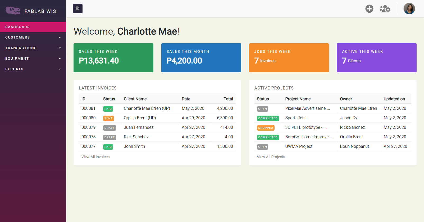 Initial Dashboard