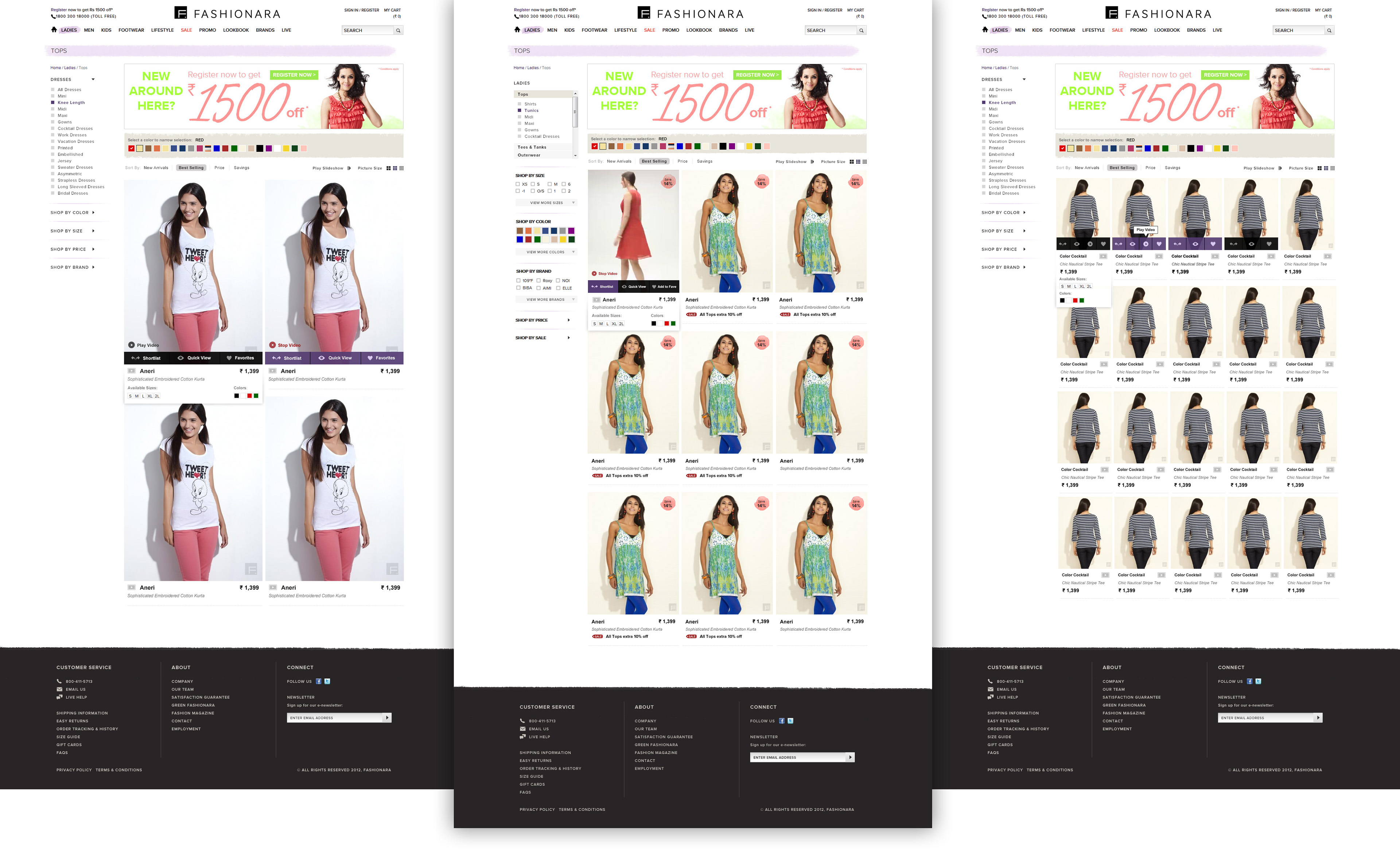 Product List Page - Different number of products displayed