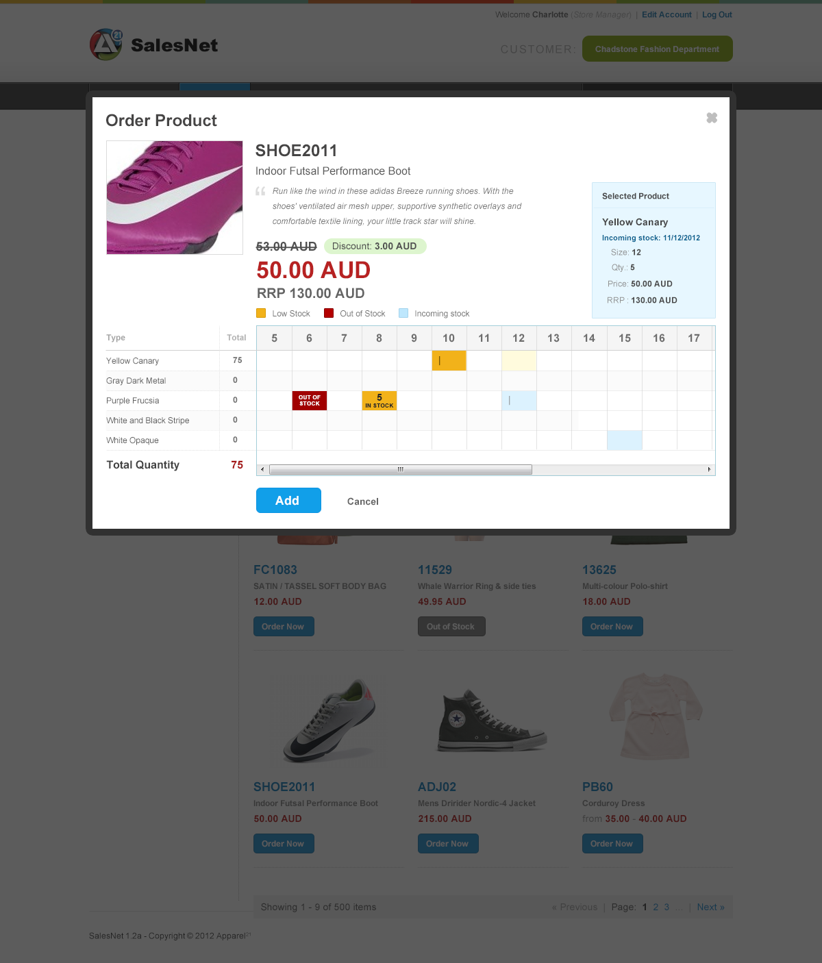Add Item to Cart