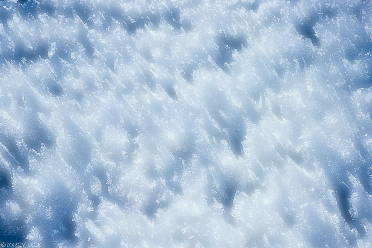 Snow Ice crystals melting in sunlight