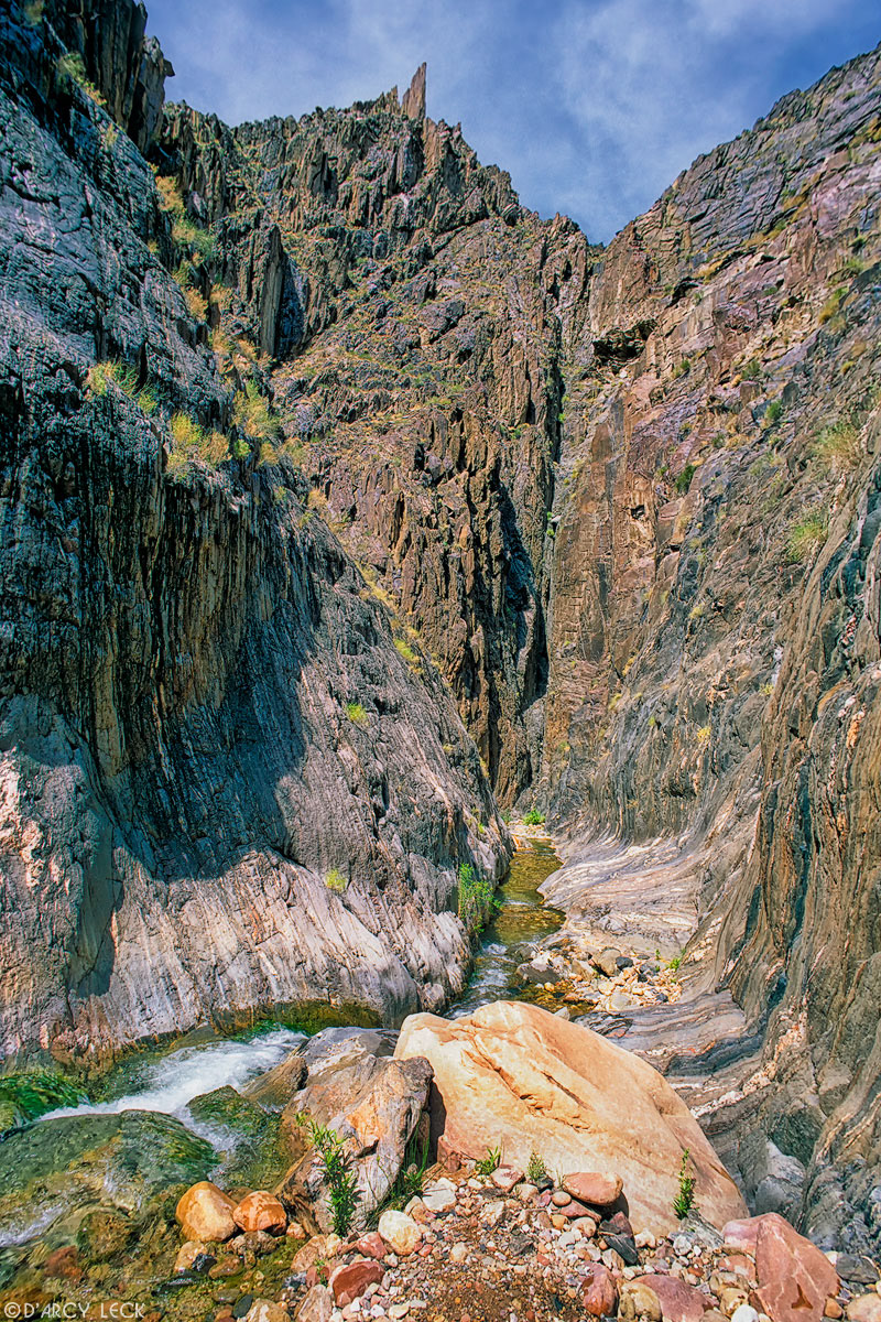 Clear Creek flows through narrow canyon on way to Colorado River in the Grand Canyon, Arizona