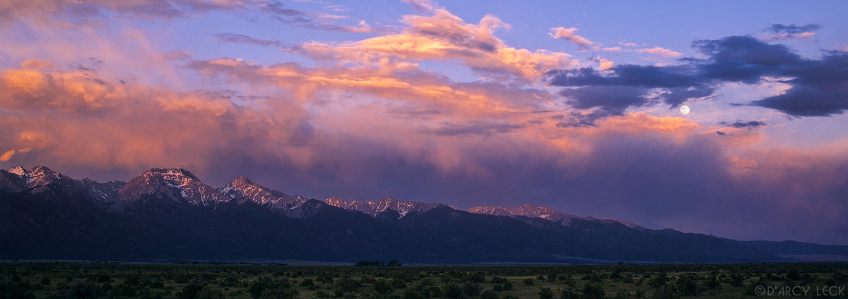 Sangre de Cristo Mountains at sunset near Crestone, Colorado
