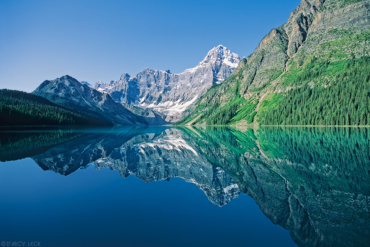 Howse Peak reflected in Chephren Lake, Banff National Park, Canada