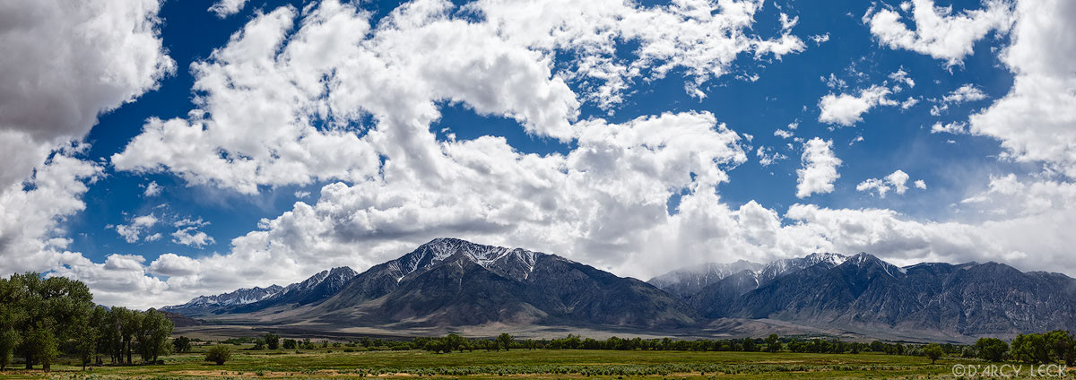 Swall Meadows and Sierra Nevada Mountains in early summer, California