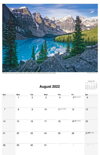 Nature Calendar, August 2022 by photographer D'Arcy Leck