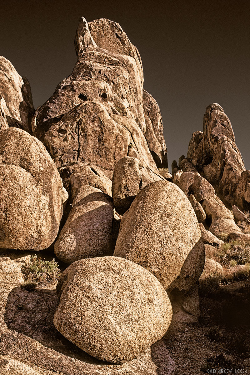 Stone formations in the Alabama Hills, California