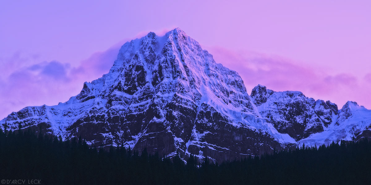 Howse Peak at dusk, Banff National Park, Canada