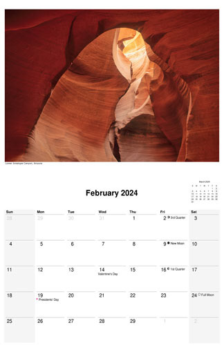 2024 scenic-nature calendar by D'Arcy Leck