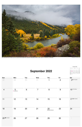 Nature Calendar, September 2022 by photographer D'Arcy Leck