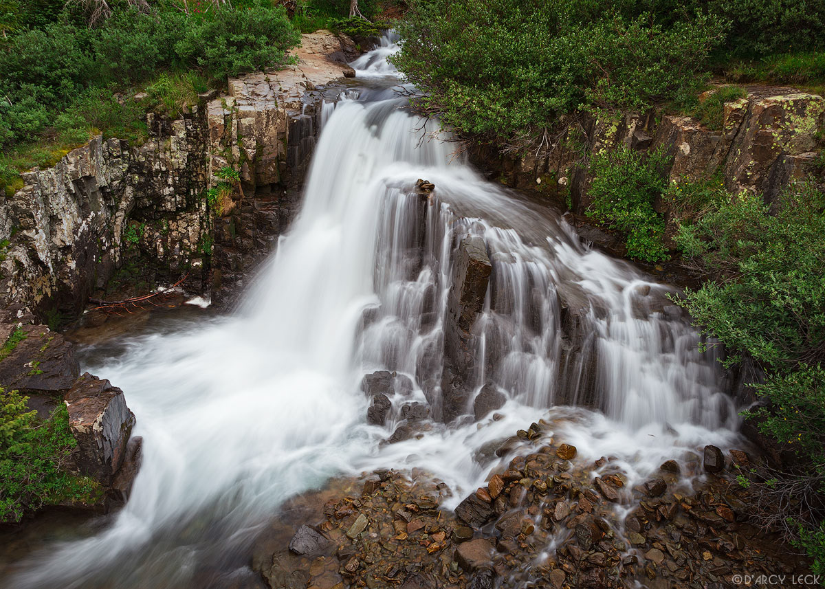 Waterfall along Sneffels Creek in Yankee Boy Basin Colorado