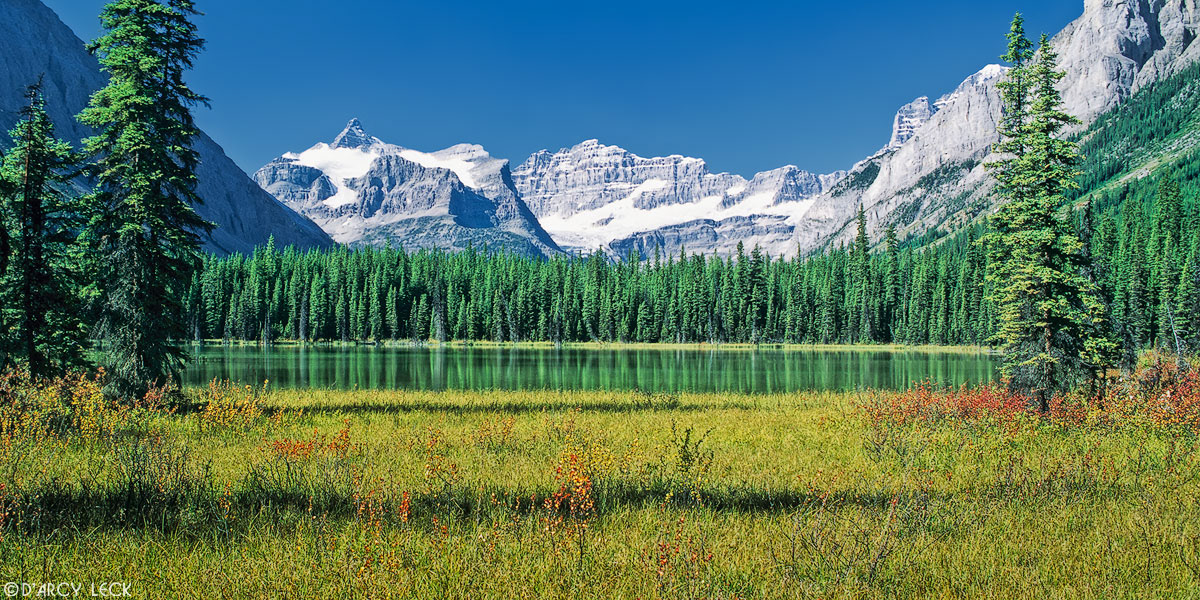 Marvel Lake with Mount Gloria and Eon Mountain beyond, Banff National Park, Canada